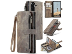 Cartera De Piel Con Cremallera Y Ranuras Para Tarjetas Caseme C30
