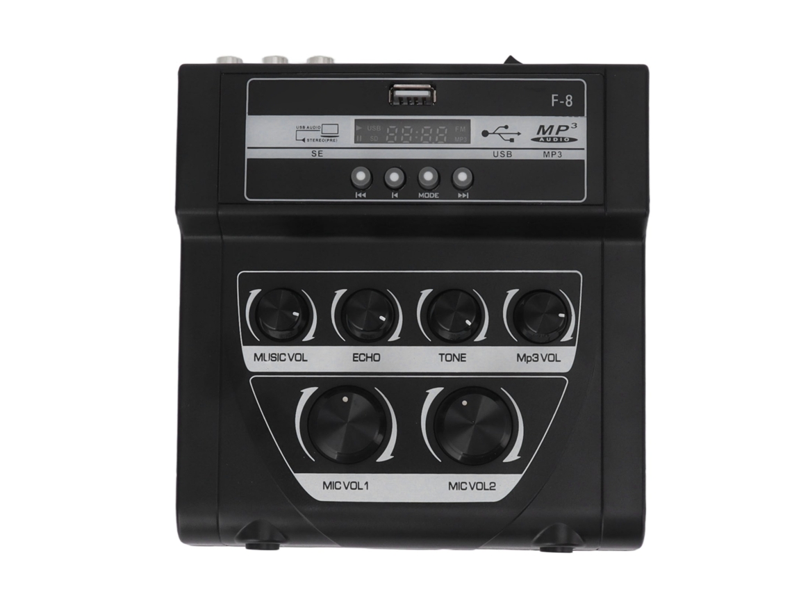 Mezclador De Karaoke F8 Con Bluetooth Y Grabación De Micrófono, Mezclador De Sonido Para Exteriores Y Hogar, Enchufe Británico 100-240v