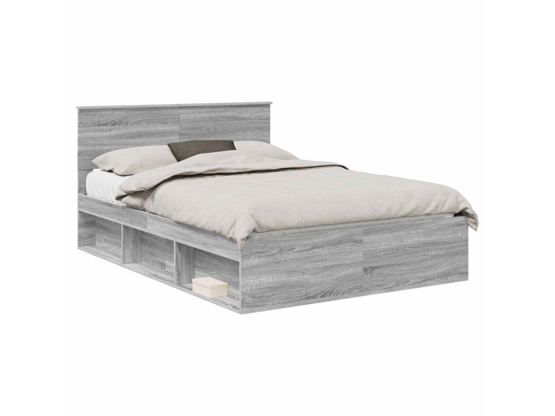 Maison Exclusive - Estructura De Cama Con Cabecera Gris Sonoma 140 X 200 Cm