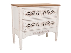 Consola de madera blanca 86x38x76h cm