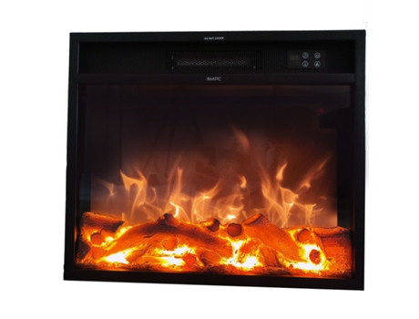MPC CAMINETTO VULCANO Quemador LED para chimenea eléctrica 1500W Sólo efecto llama, Negro