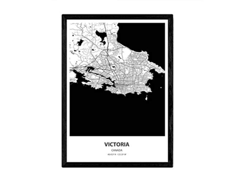 Poster NACNIC Mapa de Victoria Canada (A3)