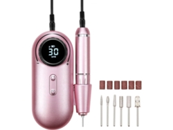 Polidor de Unhas sem Fio Kit de Broca para Manicure e Pedicure 30000 RPM Fresadora Recarregável com 6 Brocas