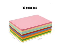 MEOIRUERY Papel para origami (100 hojas), papel artístico cuadrado de 5 pulgadas de doble cara para niños y adultos, colores vibrantes, superficie lisa, hojas p