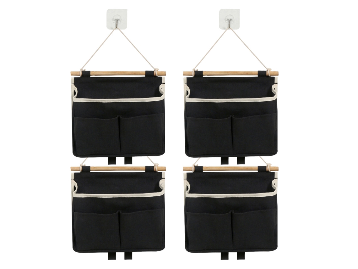 Bolsas de almacenamiento de pared, organizador de puerta, revistero, tela de lino y algodón impermeable