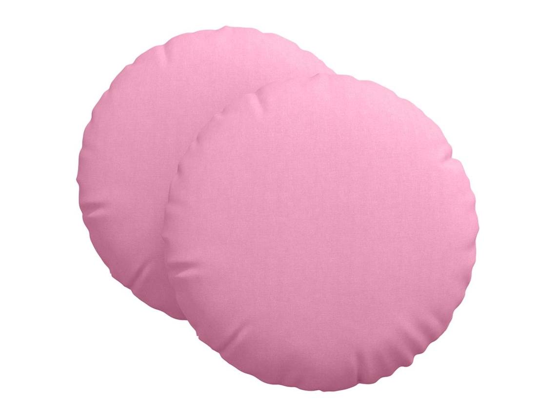 Cojines para asiento, 2 unidades, color rosa, Ø80 x 29 cm, tela HARLANV1