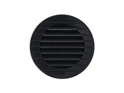 Rejilla De Ventilación Redonda Empotrable Con Mosquitera Fabricada En Abs De Color Gris Antracita Ø8cm Ø11cm Edm