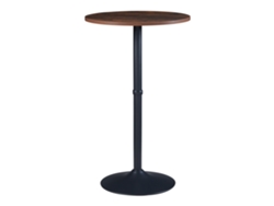 Mesa de bar Vantaa acero MDF 100x60cm - Nogal/Negro [EN.CASA]