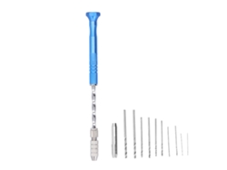 Broca Manual De Acero Inoxidable Azul, Broca Para Grabado, Herramienta De Perforación Para Carpintería Y Fabricación De Joyas.