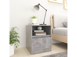 Mesitas de Noche LOVELY HOME Mesinha 2 Pcs 40X40X50Cm Contraplacado Cinza Cimento