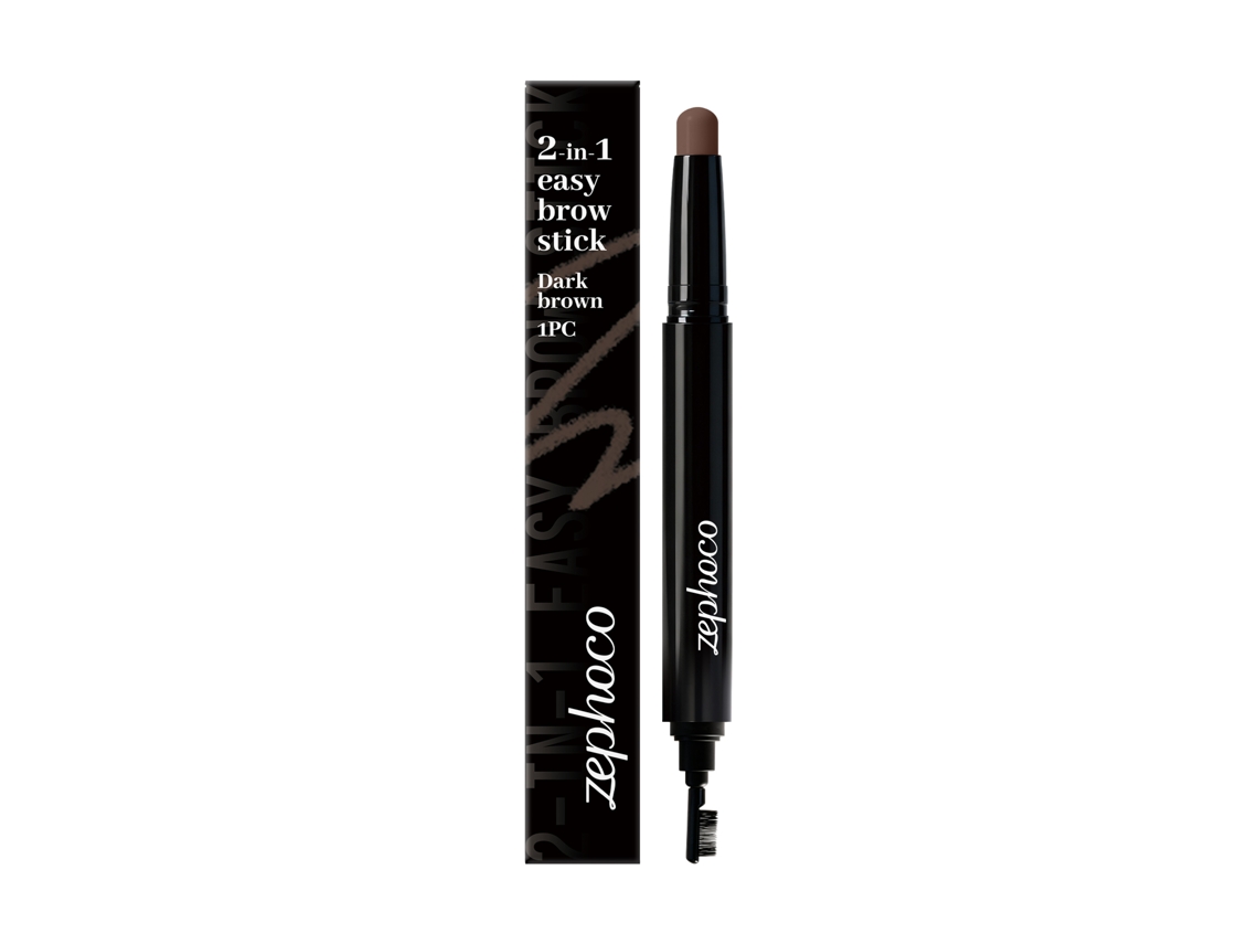 Lápiz de cejas marrón oscuro 2 en 1