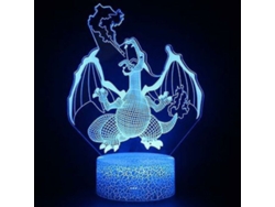 Lámpara de noche 3D táctil para niños, 16 colores, con control remoto, Pokémon