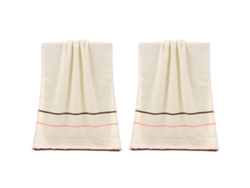 Conjunto de Toalla NEVEANCE Suaves Absorbentes Baño Hotel Spa Algodón Beige - 2pcs (33x73cm)