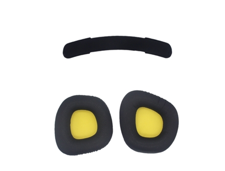 Protetores de ouvido e faixa de cabeça de reposição para Corsair Void PRO/VOID ELITE NegroAmarillo