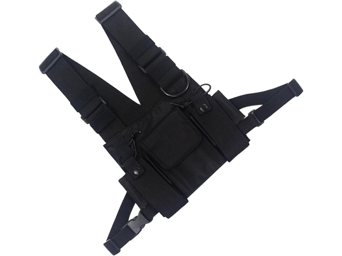 Bolso De Pecho Funcional, Bolso De Hombro, Chaleco Estilo Streetwear.
