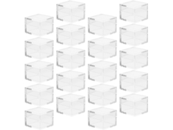 Juego 20 Cajas Joyería Acrílico Transparente Tapas Prueba Fugas Pequeñas Cúbicas 30 22 Guardar Joyas Dulces