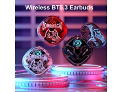 Fones De Ouvido Bluetooth 5.3 Zombiescat B2 Sem Fio Leve Design Ergonômico Baixa Latência Efeitos De Iluminação