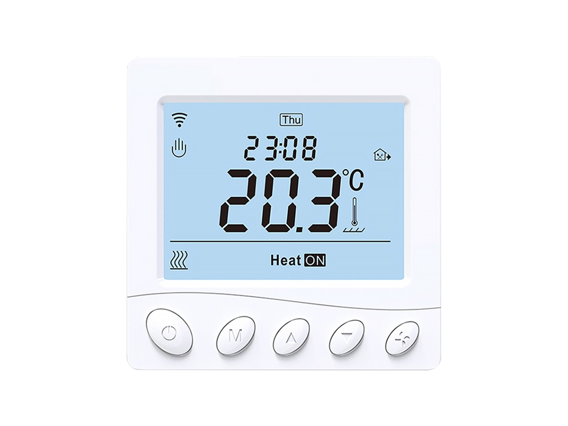Termostato Inteligente Wifi 16a, Calefacción Eléctrica Programable Con Control Por Aplicación Y Voz, Pantalla Lcd De 3,2 Pulgadas.
