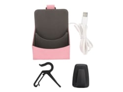 Caja De Almacenamiento De Cargador De Coche De Carga Inalámbrica Para Iphone/samsung (rosa)