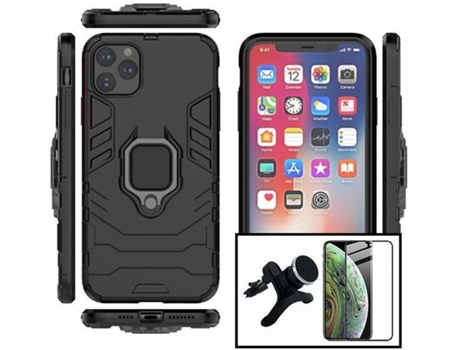 Carcasa + Protector + Soporte iphone 13 Pro Max PHONECARE Military Defender Negro 90202