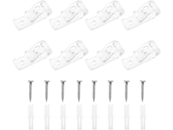 Gancho Para Cortina Doble Orificio 8 Piezas Plástico Resistente Clip De Fijación Para Romano Y Persianas Venecianas Accesorio Para Cor