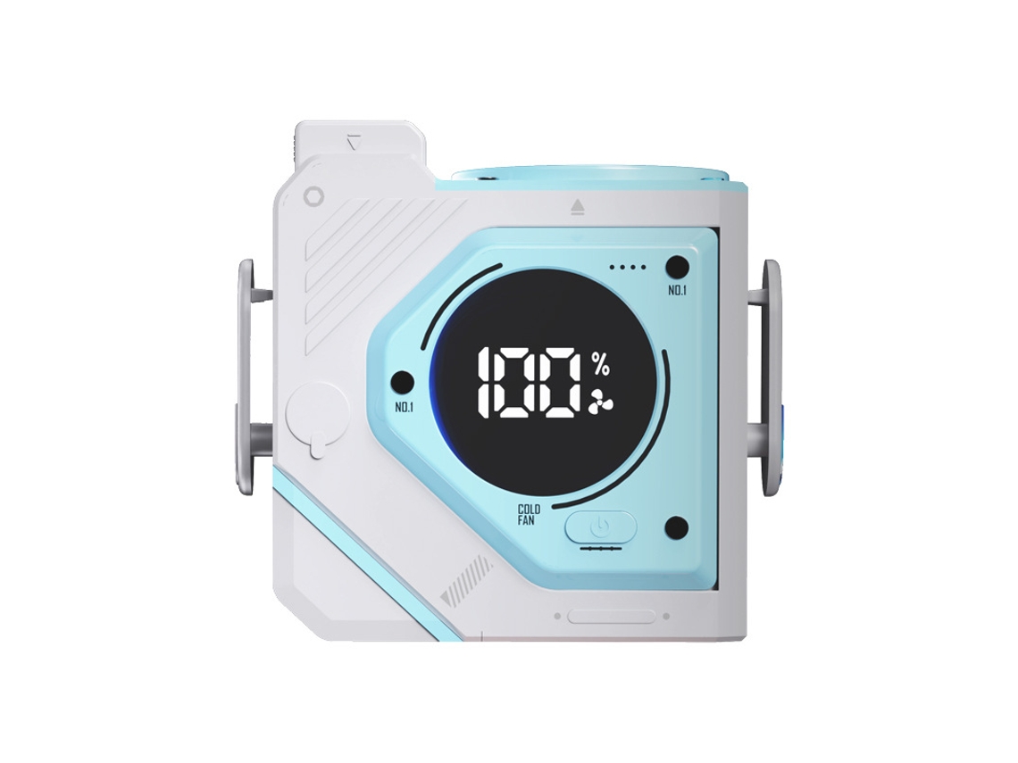 (azul) Ventilador De Cinturón De 9800 Mah, Se Puede Usar En La Cintura/cuello, Ventilador Portátil Recargable.