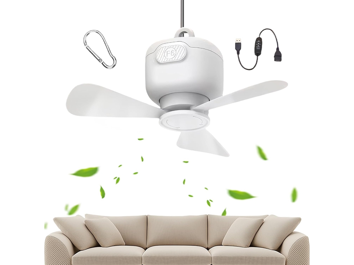 Ventilador De Techo A Batería | Ventilador De Camping Con Control Remoto Inalámbrico, Soplador De Ai