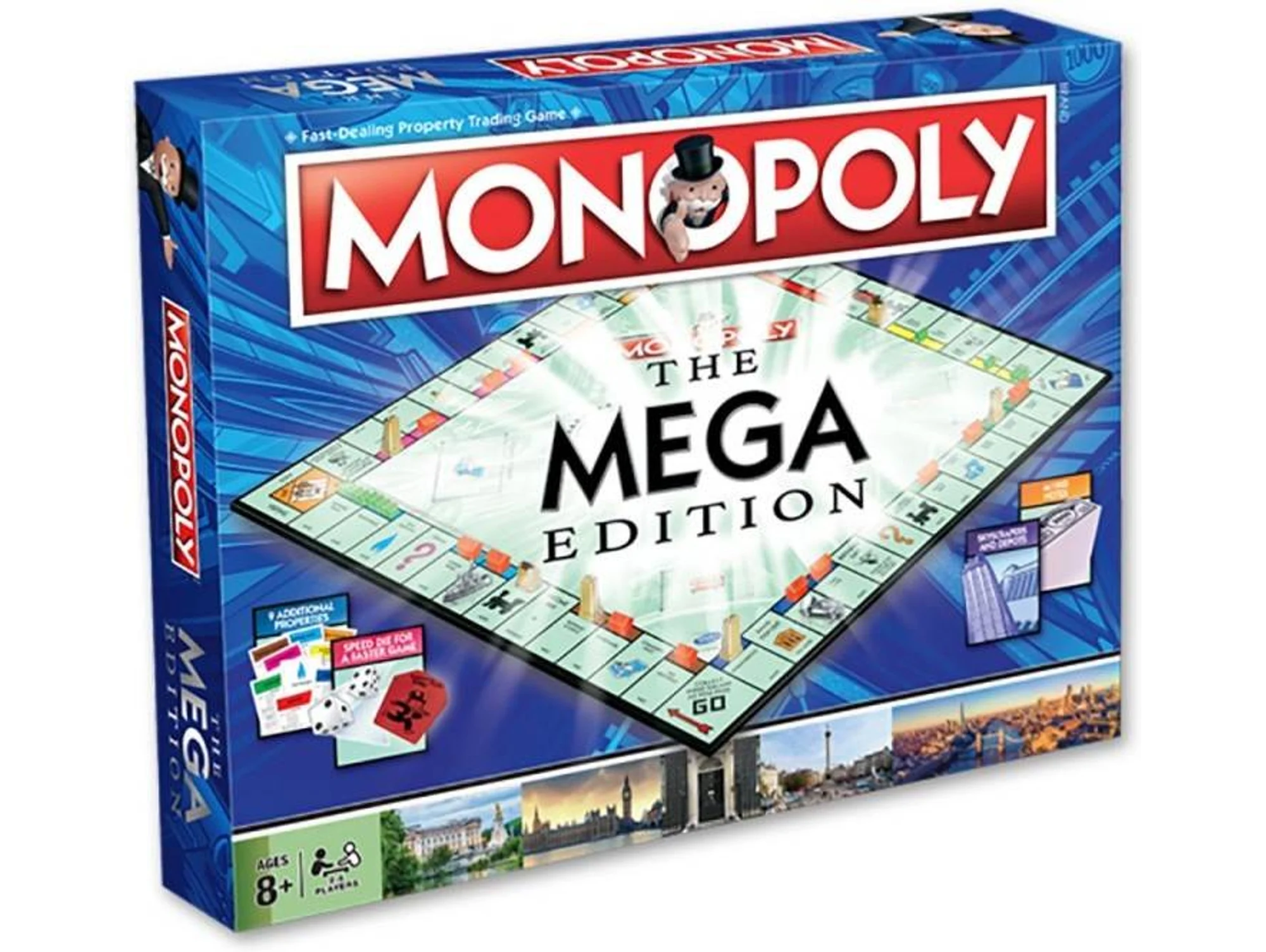 Juego de Mesa WINNING MOVES Monopoly MEGA (Inglés - Edad Mínima: 8)
