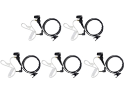 5 Auriculares Con Tubo Acústico Recto Flexible Transparente (solo El Auricular)