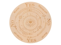 Tablero De Péndulo De Madera Wicca Con Ojo Maligno Para Adivinación Y Decoración Ritual 20,00x20,00x0,20cm