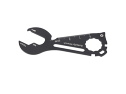 Llave Inglesa Ajustable Multifuncional 11 En 1, Abridor De Botellas, Llavero, Destornillador, Regla, Acero Inoxidable Negro Para Uso En Exteriores.