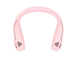 Mini Ventilador De Cuello Portátil, Silencioso Y Recargable Sin Aspas Para Deportes Al Aire Libre - Rosa