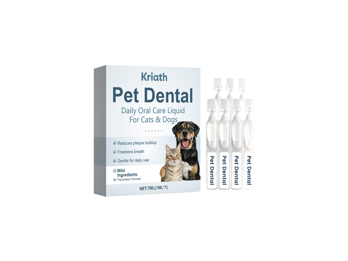 Solución diaria para el cuidado bucal de perros y gatos para un aliento fresco y una higiene óptima.
