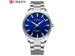 Reloj De Cuarzo De Moda Para Hombre (azul Plateado), Fecha Luminosa, Correa De Acero Inoxidable, Reloj De Pulsera De Negocios Con Rueda Solar.