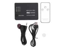 Conmutador De Interfaz Multimedia Hd 3 En 1 Con Salida 4k A 60 Hz Para Ordenador, Consola, Televisor Y Monitor.