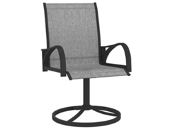 Pack 2 Uds Sillas Giratorias De Jardín | Silla De Exterior | Sillon Jardín Textilene Y Acero Gris Wsd84909