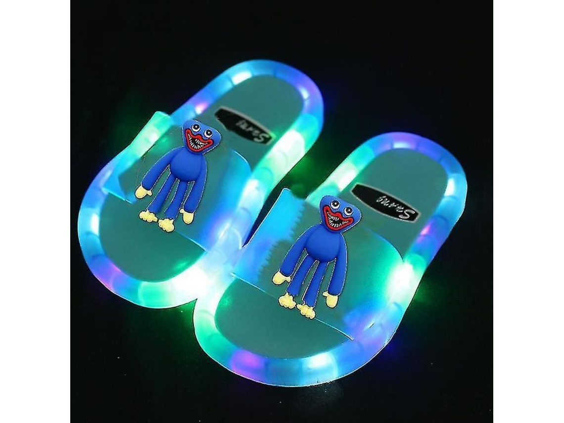 2026-pantuflas Led Huggy Wuggy Para Niños Niñas Zapatos Luz Cartoons Regalo Cumpleaños Mxd 30 Azul