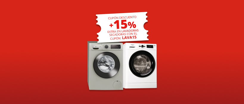 15% Descuento Extra en Lavadoras Secadoras