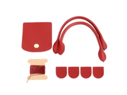 Correa De Bolso De Cuero Genuino Para Armar Con Tapa Abatible Y Topes De Cremallera Cosidos.