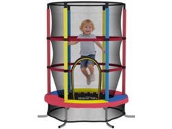 Cama Elástica Infantil De Ø160 Cm Con Red De Seguridad Multicolor.