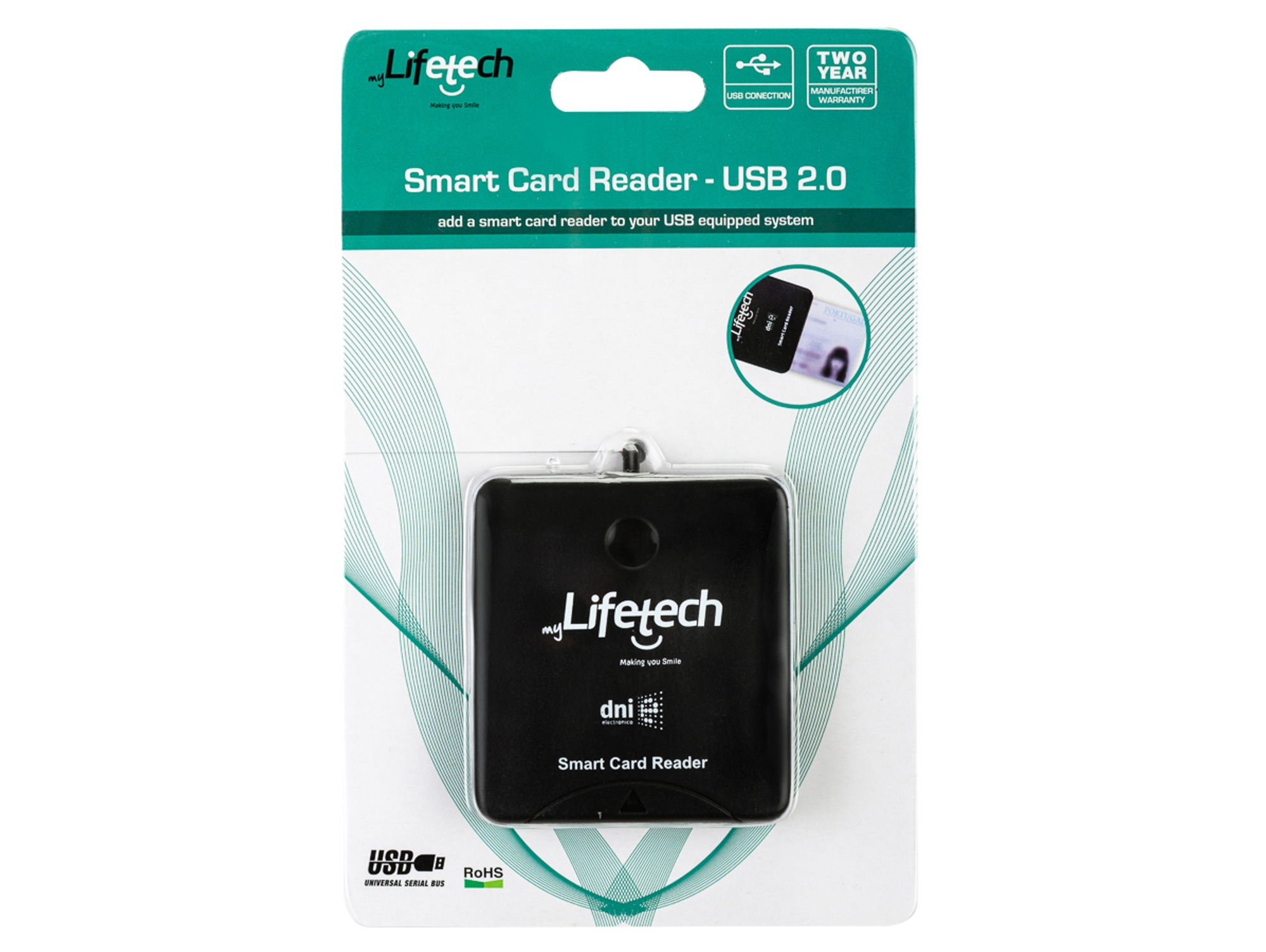 LEITOR CARTÕES CIDADÃO LIFETECH USB 2.0