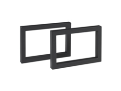 Set de 2 patas de mesa Lunderskov rectangulares acero 35x50cm - Negro [EN.CASA]
