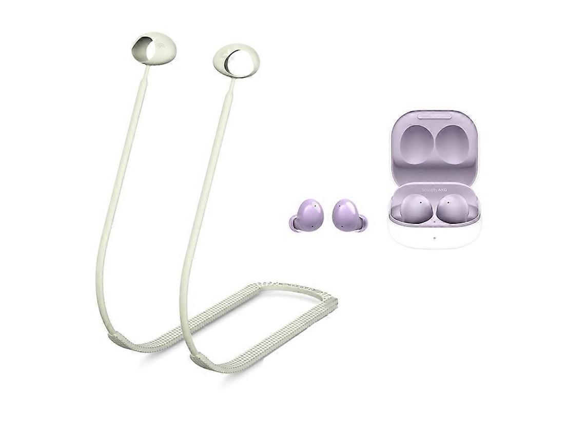 2 Auriculares Bluetooth con cable y almohadillas de silicona antideslizantes para Samsung Galaxy Buds 2