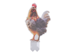 Letrero navideño de gallo para jardín con estaca, acrílico resistente al agua, sin marca.