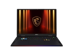 Portátil MSI Raider 18hx Ai 252es U9 (negro, 32 GB de RAM, 2 TB de SSD, socket EU 18, teclado QWERTY español, Intel RTX 5080)