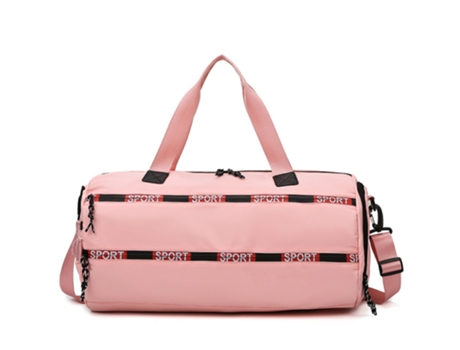 Bolsa Deportiva Para Gimnasio, Bolsa De Lona De Viaje Con Bolsillo Húmedo Seco Y Compartimento Para Zapatos, Rosa ZMDECQNA