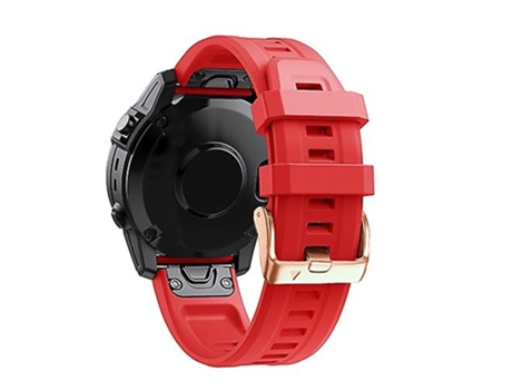 Correa para Garmin Fenix 5S Plus 20 mm Correa de reloj roja de silicona con hebilla de oro rosa VENISYMLIS