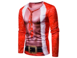 Danu2026-camiseta De Navidad Fea Para Hombres Con Impresión Digital 3d Sudadera De Cuello Redondo Para Fiesta Navideña