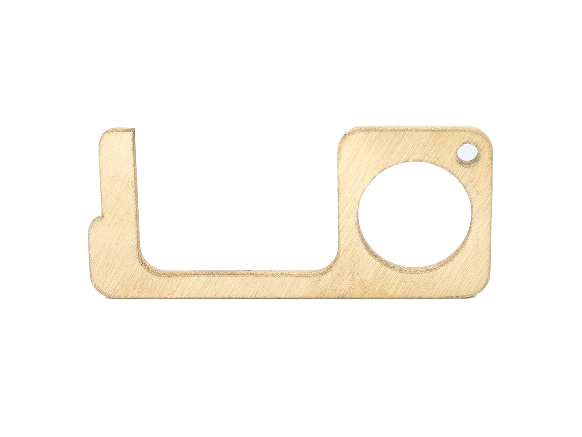 Abrepuertas Portátil, Sin Contacto, Con Llave De Latón Chapada En Oro Para Ascensores Y Lugares Públicos.