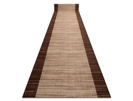 Alfombra de Pasillo con Refuerzo de Goma 57 cm Streifen Marrón